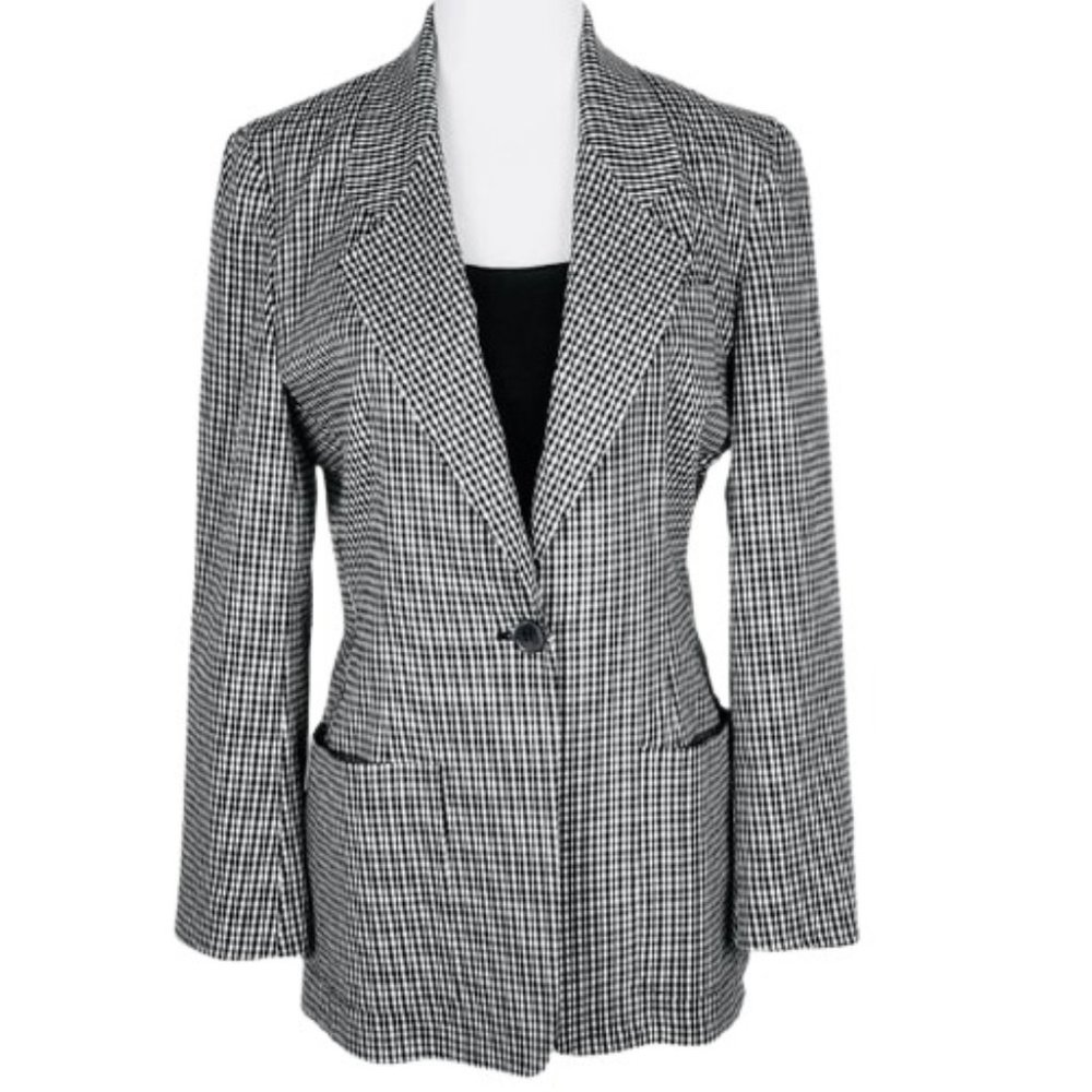HP🎉ANNE KLEIN II Vintage Check Jacket Blazer 2P